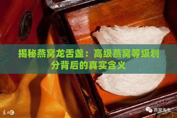 揭秘燕窝龙舌盏：高级燕窝等级划分背后的真实含义