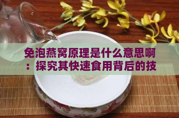 免泡燕窝原理是什么意思啊：探究其快速食用背后的技术奥秘