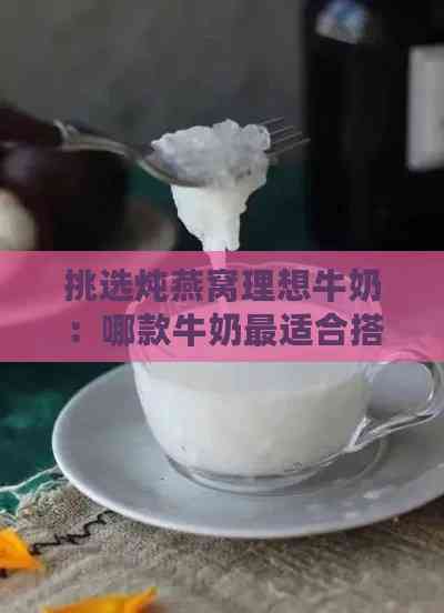 挑选炖燕窝理想牛奶：哪款牛奶最适合搭配燕窝炖煮