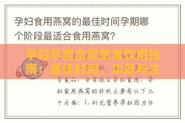 孕妇孕期全程燕窝饮用指南：更佳时间、功效与注意事项