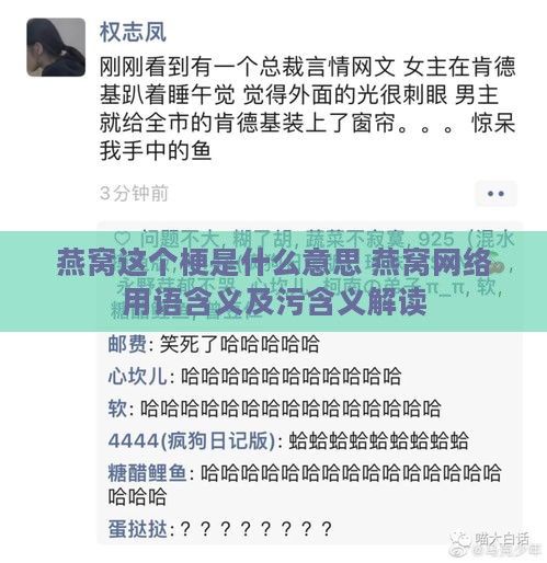 燕窝这个梗是什么意思 燕窝网络用语含义及污含义解读