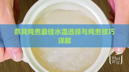 燕窝炖煮更佳水温选择与炖煮技巧详解