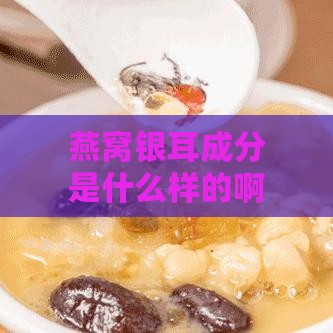 燕窝银耳成分是什么样的啊：可食用吗及正确食用方法