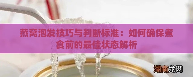 燕窝泡发技巧与判断标准：如何确保煮食前的更佳状态解析