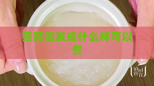 燕窝泡发成什么样可以煮