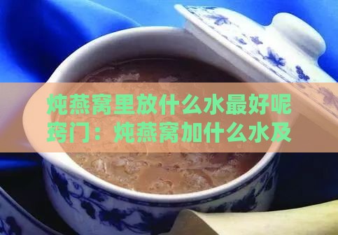 炖燕窝里放什么水更好呢窍门：炖燕窝加什么水及更佳配料选择