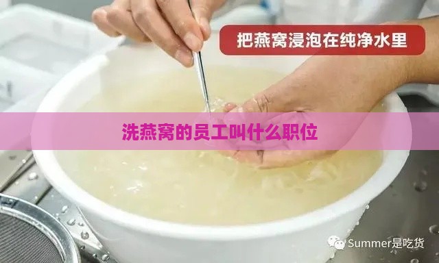 洗燕窝的员工叫什么职位