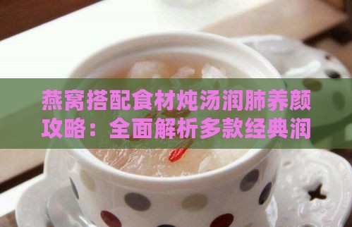 燕窝搭配食材炖汤润肺养颜攻略：全面解析多款经典润肺食谱