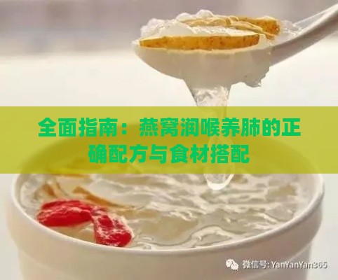 全面指南：燕窝润喉养肺的正确配方与食材搭配