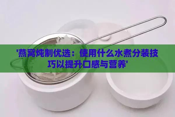 '燕窝炖制优选：使用什么水煮分装技巧以提升口感与营养'