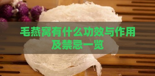 毛燕窝有什么功效与作用及禁忌一览