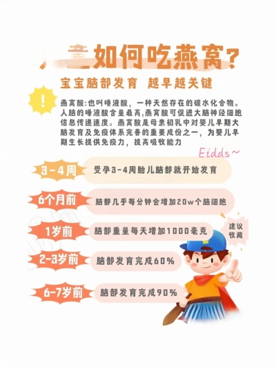 儿童食用燕窝的益处与营养优势