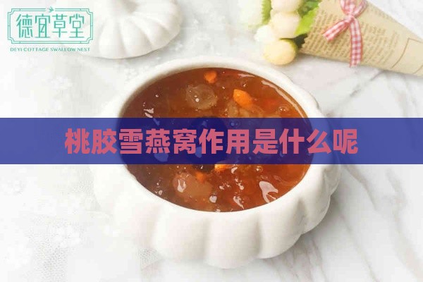 桃胶雪燕窝作用是什么呢