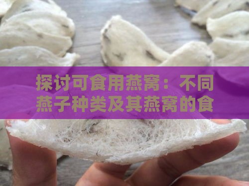 探讨可食用燕窝：不同燕子种类及其燕窝的食用指南