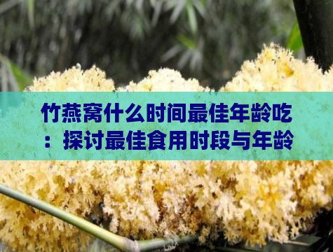 竹燕窝什么时间更佳年龄吃：探讨更佳食用时段与年龄层