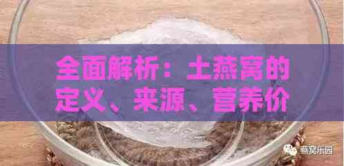 全面解析：土燕窝的定义、来源、营养价值与食用方法