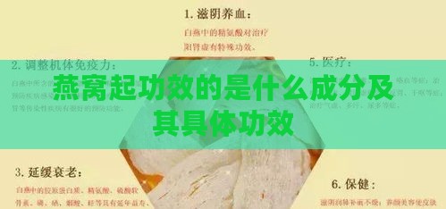 燕窝起功效的是什么成分及其具体功效