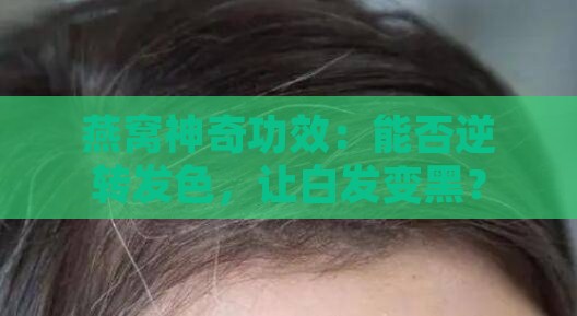 燕窝神奇功效：能否逆转发色，让白发变黑？