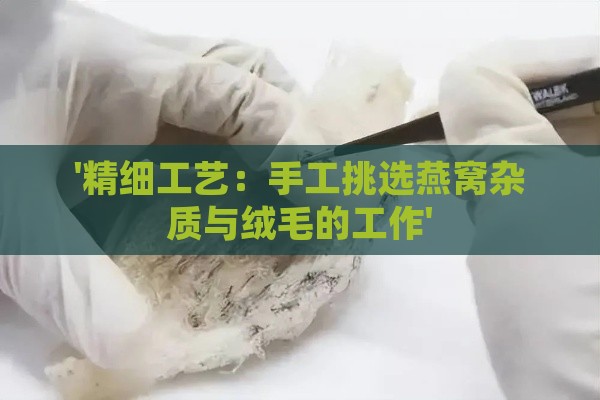 '精细工艺：手工挑选燕窝杂质与绒毛的工作'