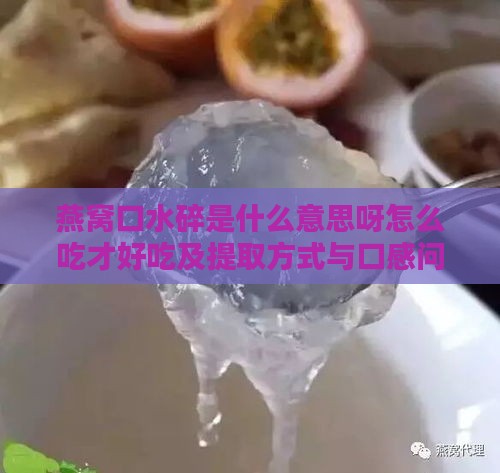 燕窝口水碎是什么意思呀怎么吃才好吃及提取方式与口感问题解析