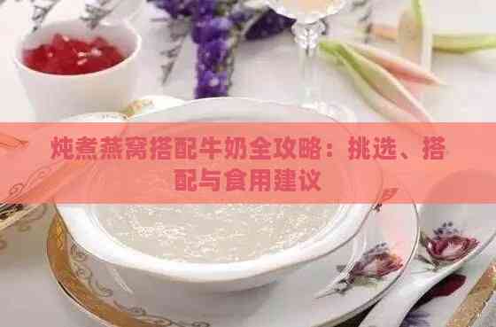 炖煮燕窝搭配牛奶全攻略：挑选、搭配与食用建议