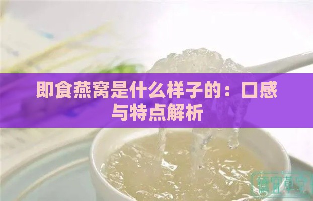 即食燕窝是什么样子的：口感与特点解析