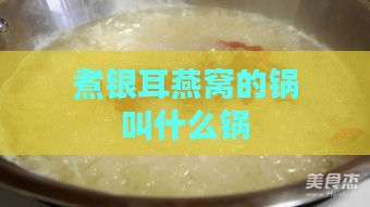 煮银耳燕窝的锅叫什么锅