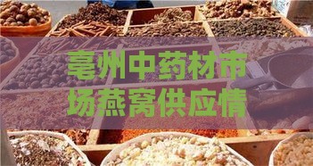 亳州中药材市场燕窝供应情况调查：探寻珍稀滋补佳品