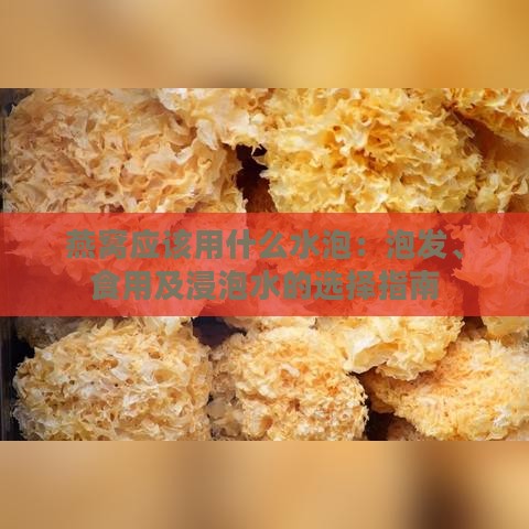 燕窝应该用什么水泡：泡发、食用及浸泡水的选择指南