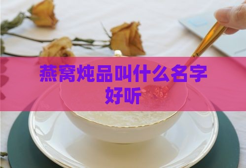 燕窝炖品叫什么名字好听