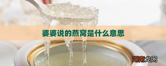 婆婆说的燕窝是什么意思