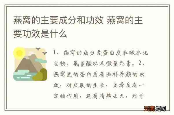 燕窝的成分是什么东西燕窝的功效及具体作用解析