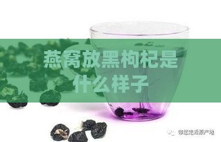 燕窝放黑枸杞是什么样子