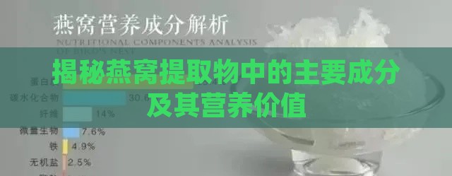 揭秘燕窝提取物中的主要成分及其营养价值