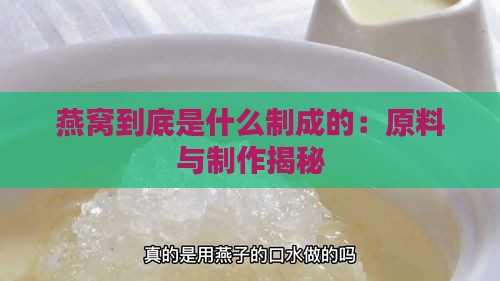 燕窝到底是什么制成的：原料与制作揭秘