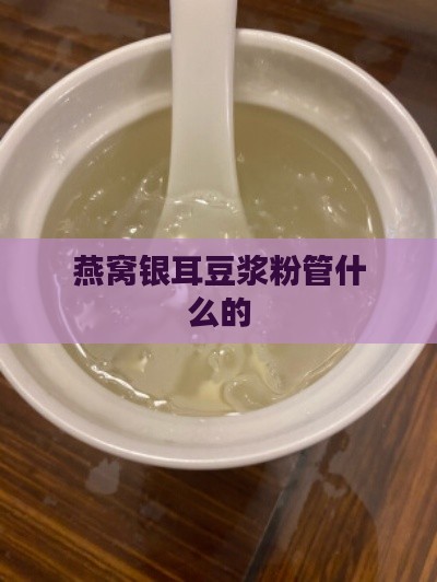 燕窝银耳豆浆粉管什么的