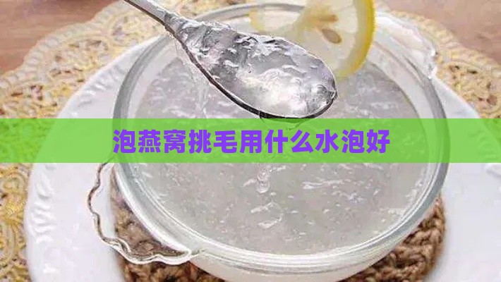 泡燕窝挑毛用什么水泡好