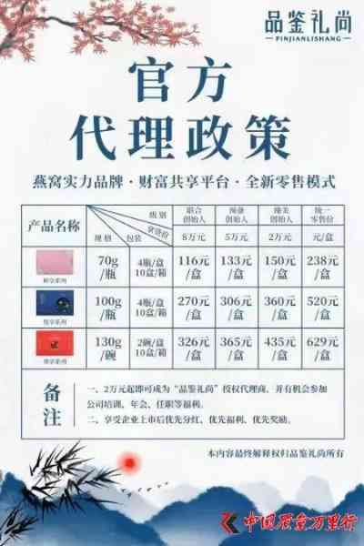 燕窝代理价格：详查价格表、计算方式及批发代理骗局真相