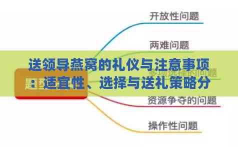 送领导燕窝的礼仪与注意事项：适宜性、选择与送礼策略分析