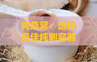 炖燕窝：选择更佳炖制容器与技巧全方位指南