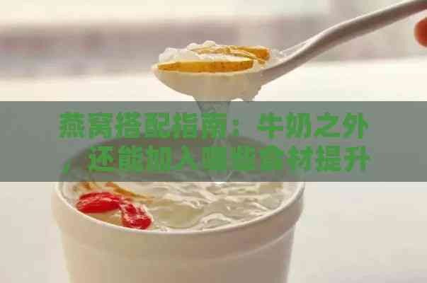 燕窝搭配指南：牛奶之外，还能加入哪些食材提升口感与营养