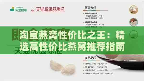 淘宝燕窝性价比之王：精选高性价比燕窝推荐指南