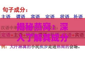 揭秘燕窝：深入了解其成分、来源与营养价值