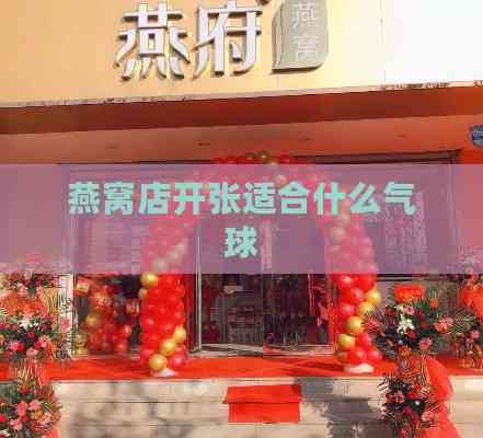 燕窝店开张适合什么气球