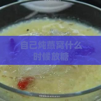 自己炖燕窝什么时候放糖