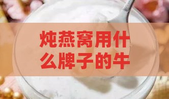 炖燕窝用什么牌子的牛奶