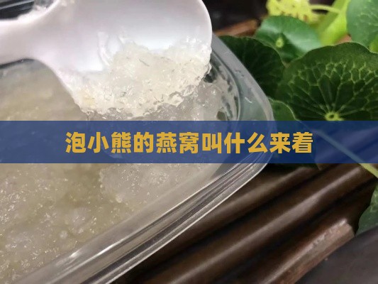 泡小熊的燕窝叫什么来着