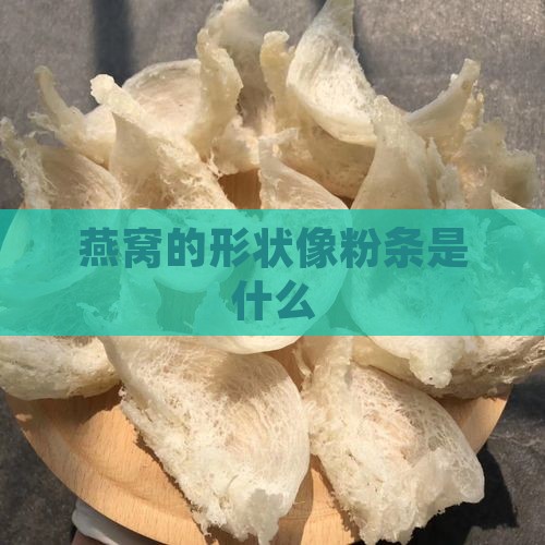 燕窝的形状像粉条是什么