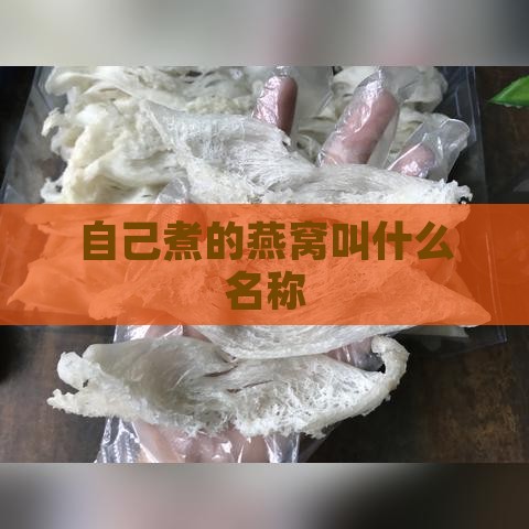 自己煮的燕窝叫什么名称