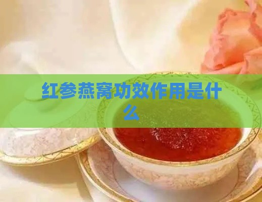 红参燕窝功效作用是什么